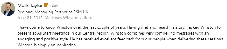 recommedation for Winston